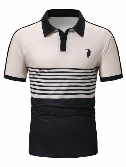 Men's Printed Casual POLO Shirt