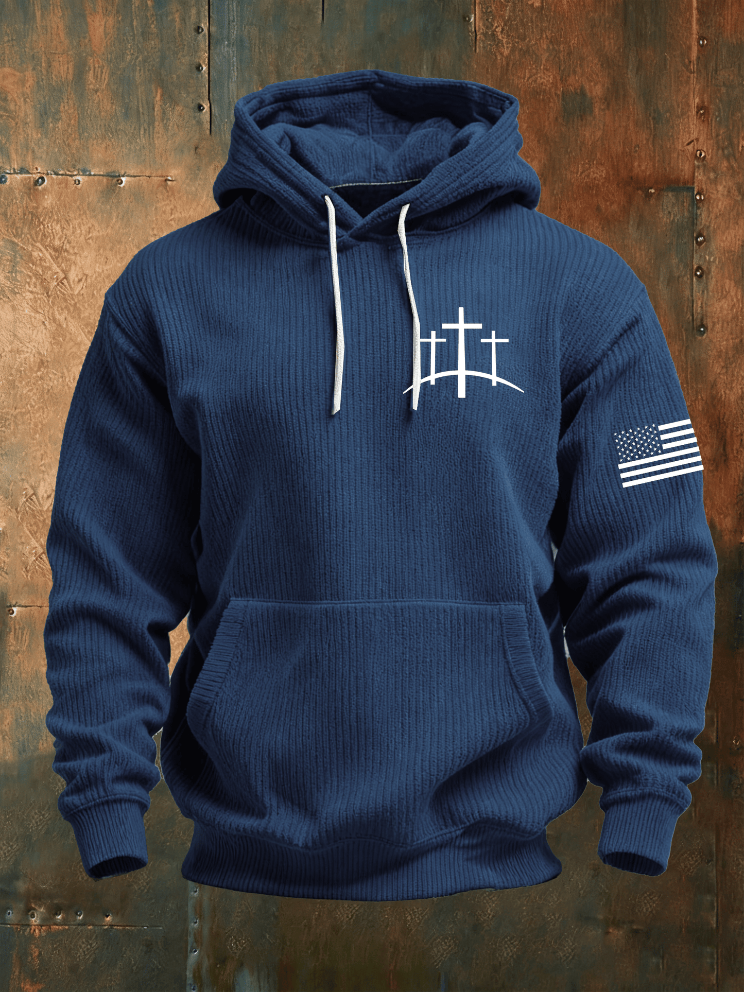 Men's Faith Print Knit Hoodie