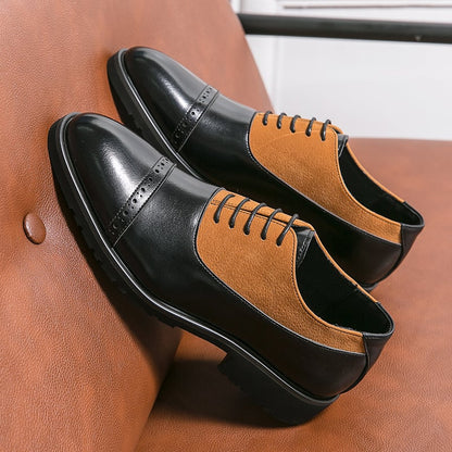 Lace-up Business Pu Leather Handmade Men Derby Shoes