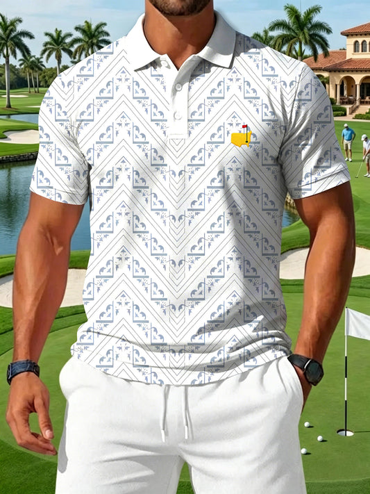 Men's Golf Print Casual Polo