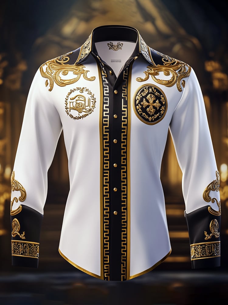 Men's Satin Luxe Long Sleeve Button Down Shirt