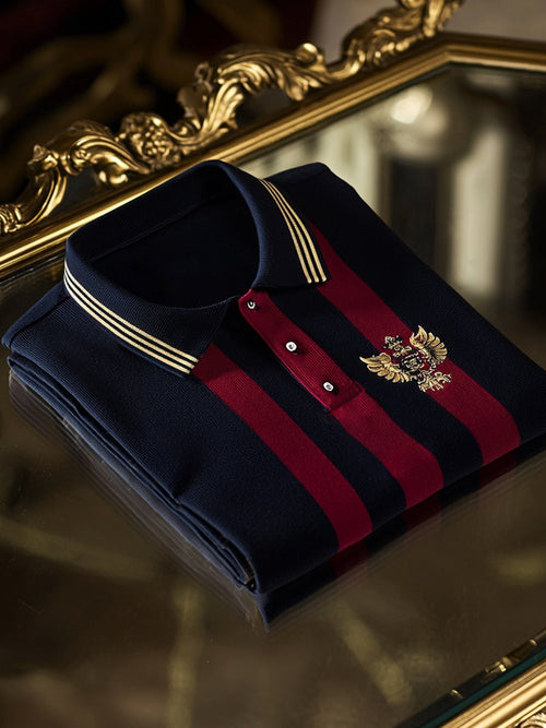 Men's Vintage Business Long Sleeve Polo Shirt