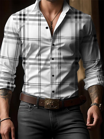 Men's Plaid Business Casual Shirt