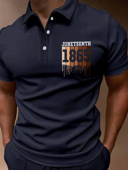 Men's Juneteenth 1865 Print Polo Shirt