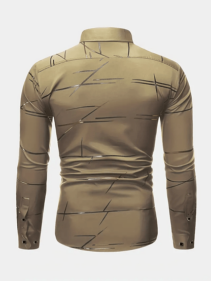 Men's Geometric Business Casual Shirt