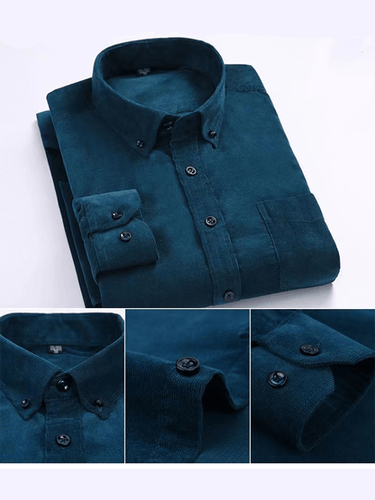 Men's  cotton corduroy long sleeve shirt