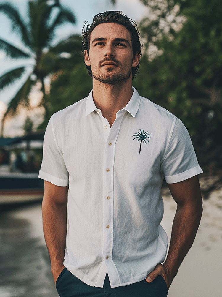 Men's business short-sleeved shirt