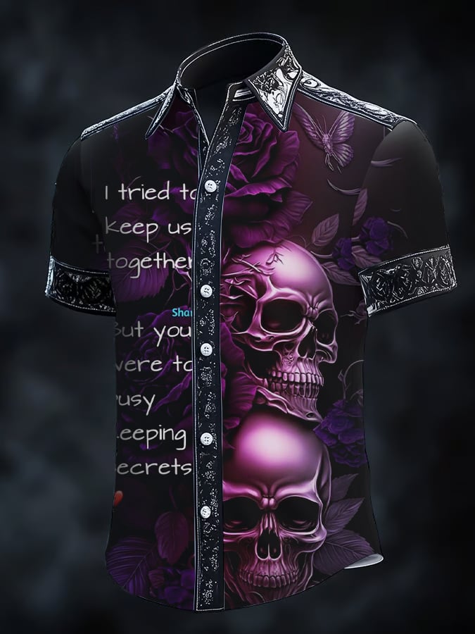Men's Gothic Dark Short Sleeve Shirt
