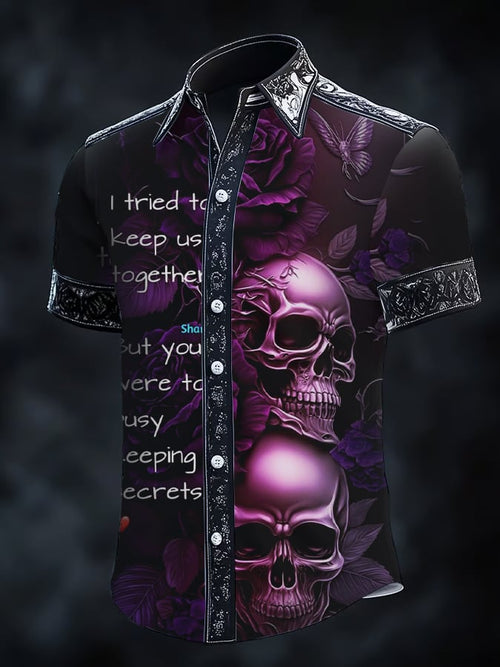 Men's Gothic Dark Short Sleeve Shirt