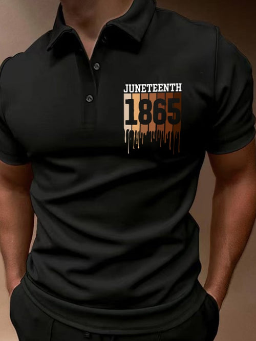 Men's Juneteenth 1865 Print Polo Shirt
