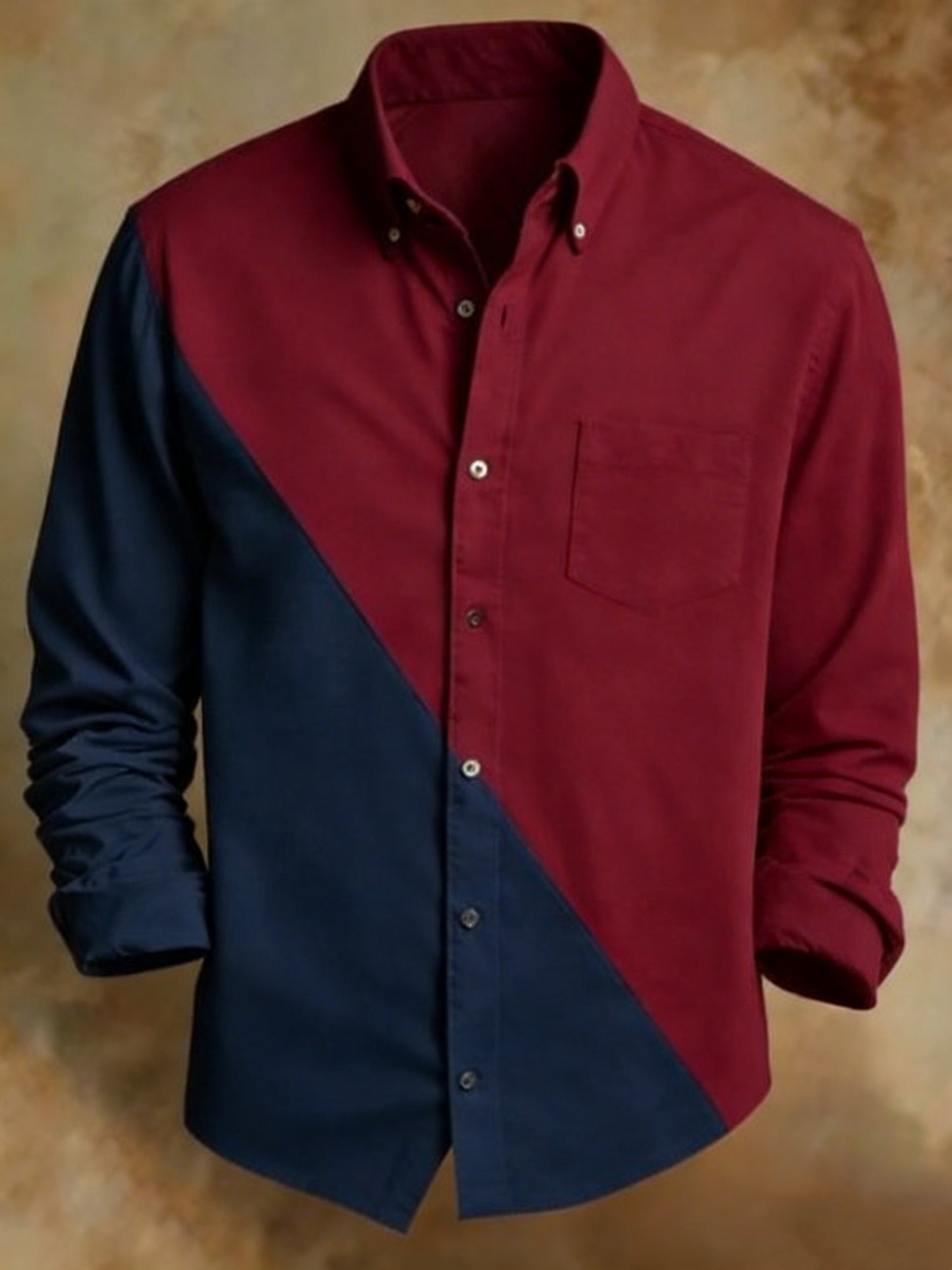 Men's Colorblock Print Shirt