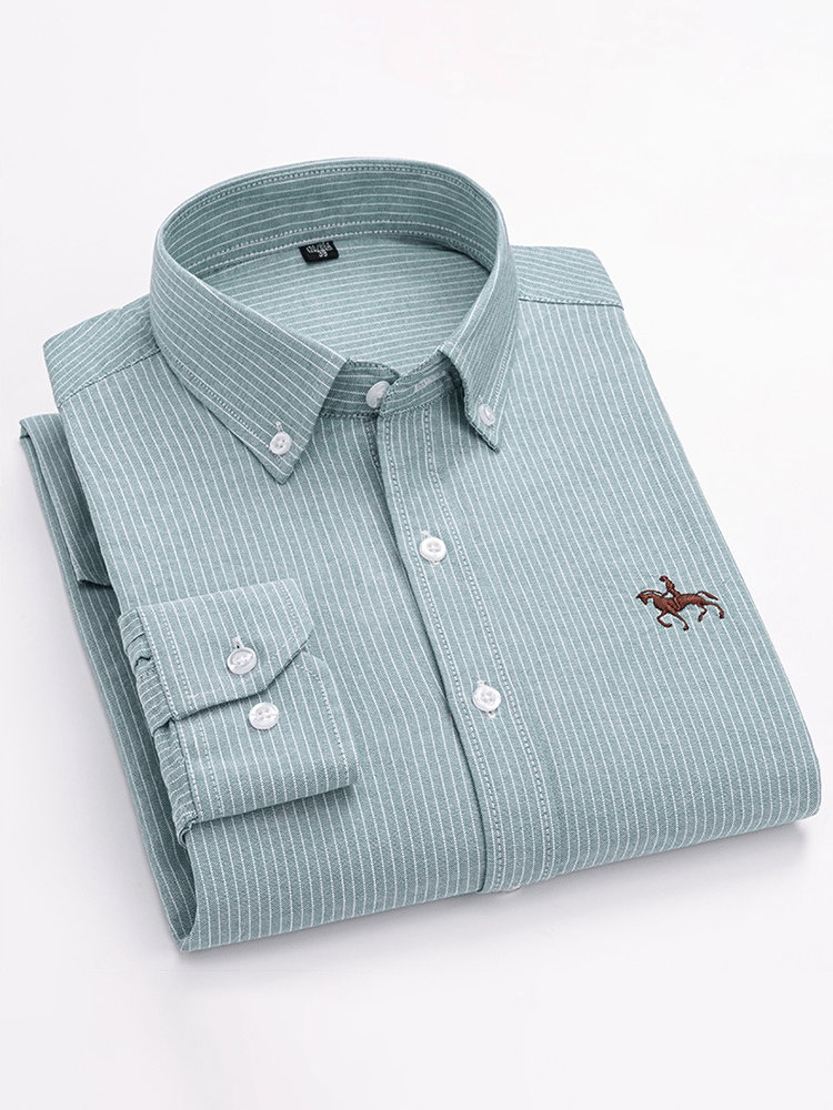 Men's 100% cotton business long-sleeved shirt