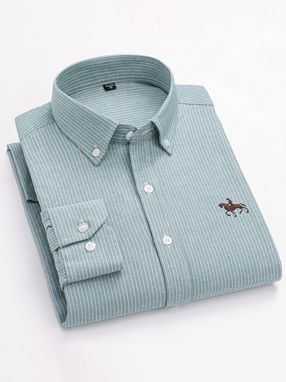 Men's 100% cotton business long-sleeved shirt