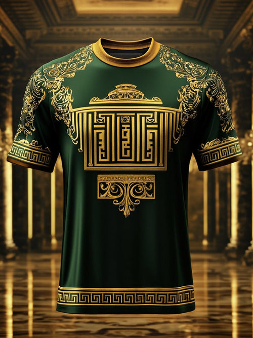 Men's Business Tiger Print Short Sleeve T-Shirt