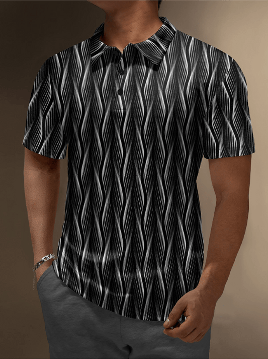Moisture Wicking Chest Pocket Casual Polo