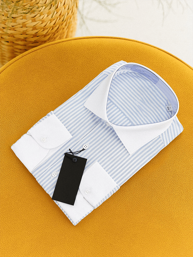 Men's Striped Business Casual Shirt
