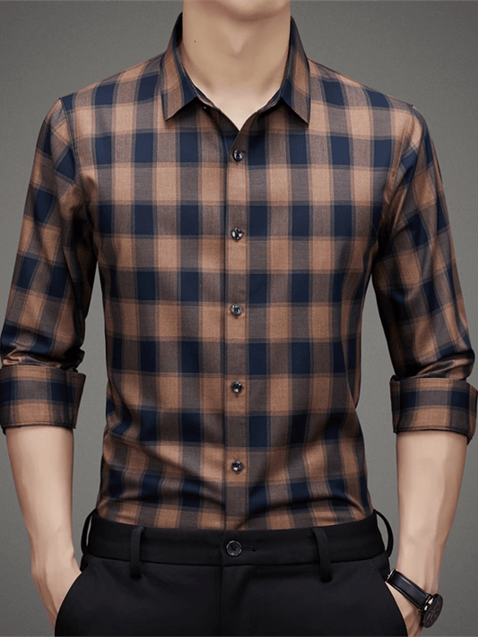 Men's Plaid Business Casual Shirt