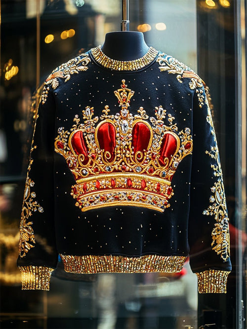 Men's Vintage Luxury Pullover Sweatshirt