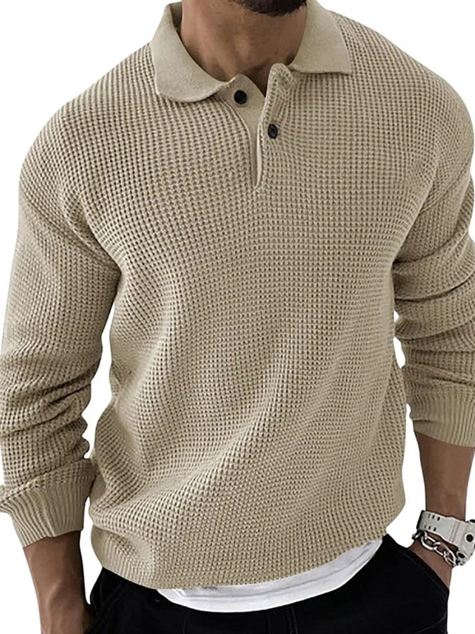 Fashion Slim Polo Neck Pullover Sweater