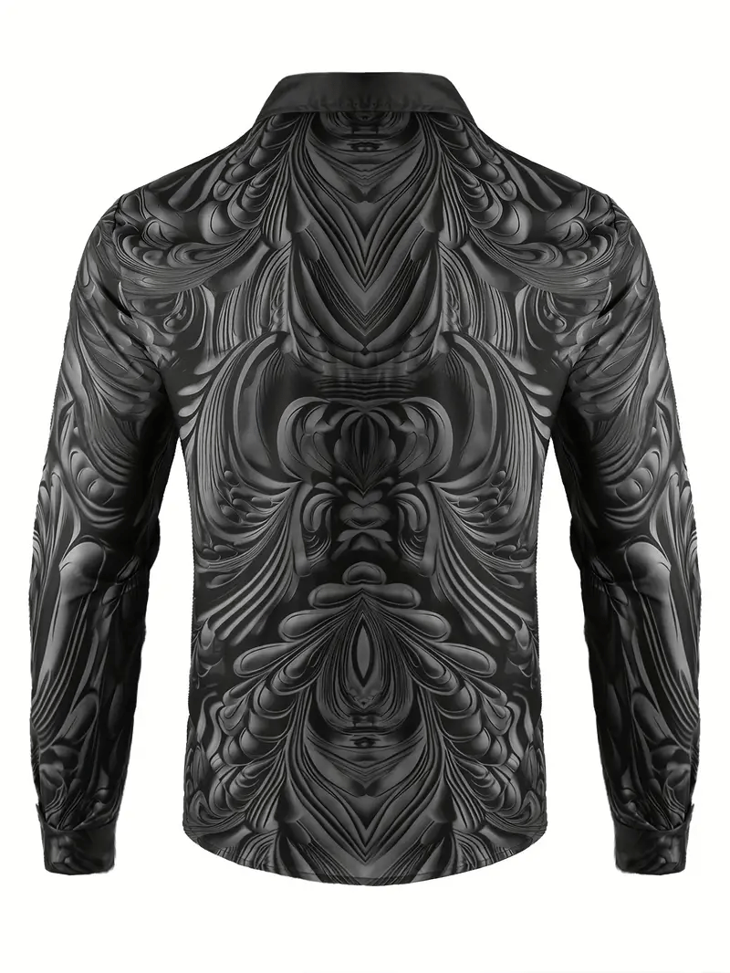 Men's Business Casual Striped Long Sleeve Shirt