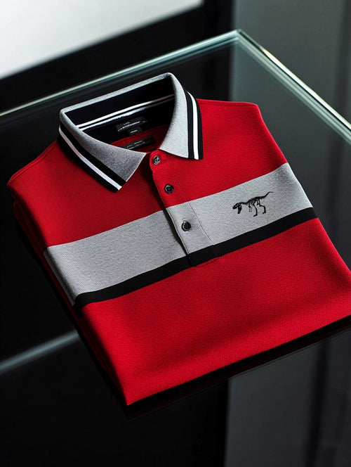 Men's Business Casual Artistic Button Short Sleeve Polo Shirt
