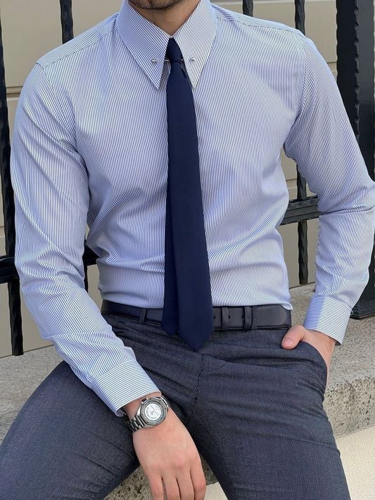 Men's Street Style Business Casual Printed Long Sleeve Shirt