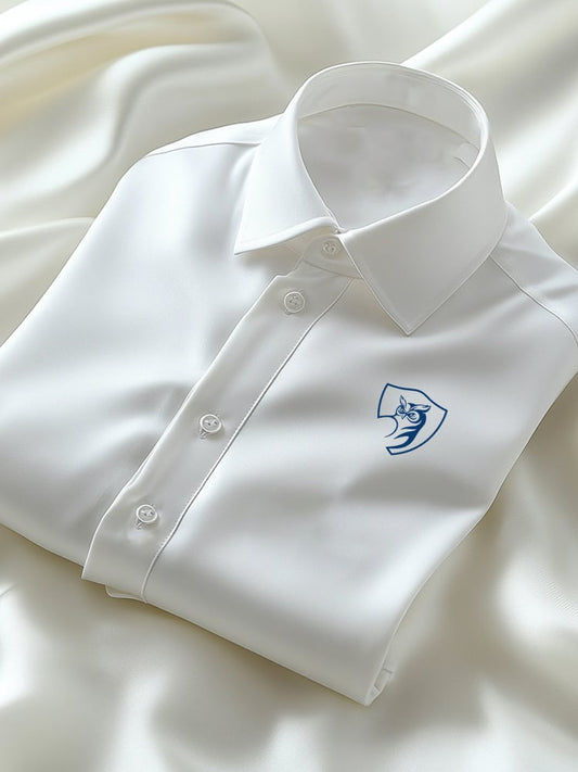 Men's Business Casual Logo Lapel Short Sleeve Shirt