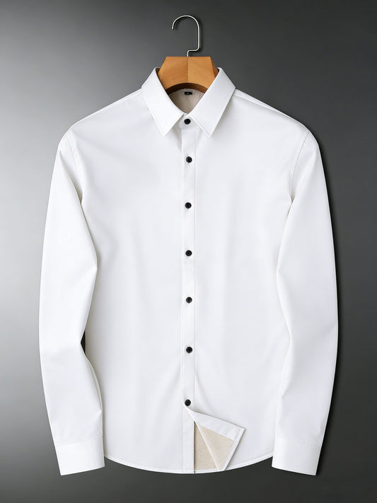 Premium Wrinkle-Resistant White Dress Shirt