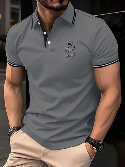 Casual Men'S Zipper Polo