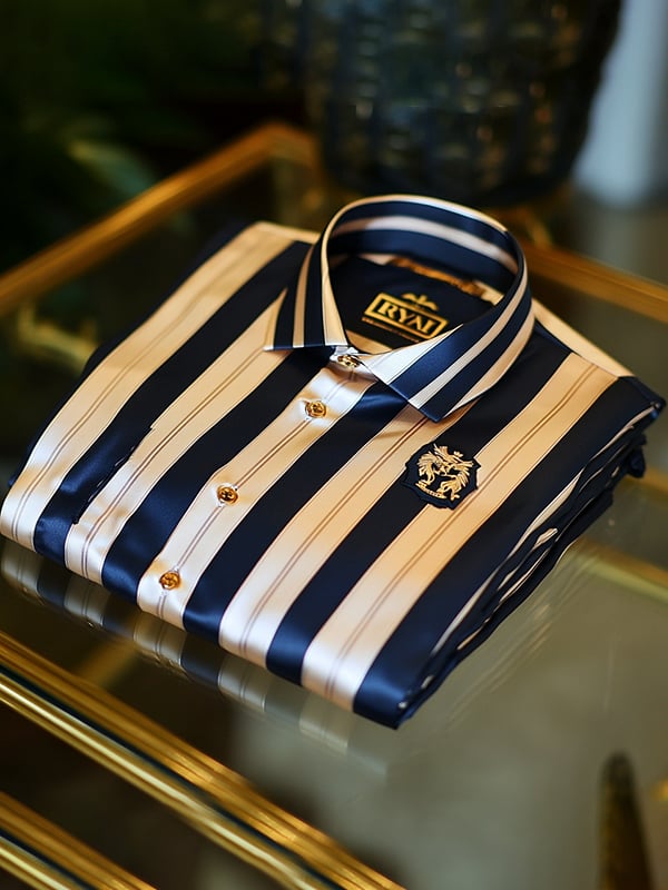 Men's Satin Luxe Print Short Sleeve Button Shirt