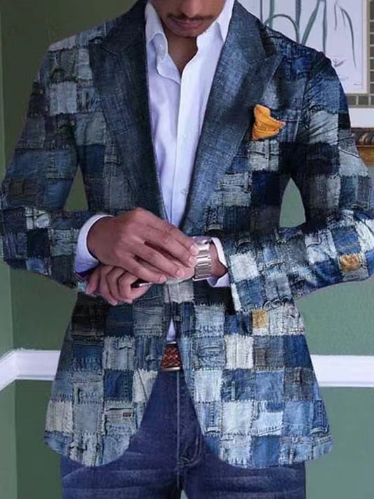 Men's Casual Stylish Printed Suit