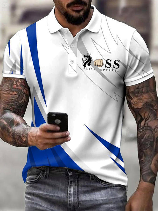Men's Casual Contrast Color Business Casual Polo