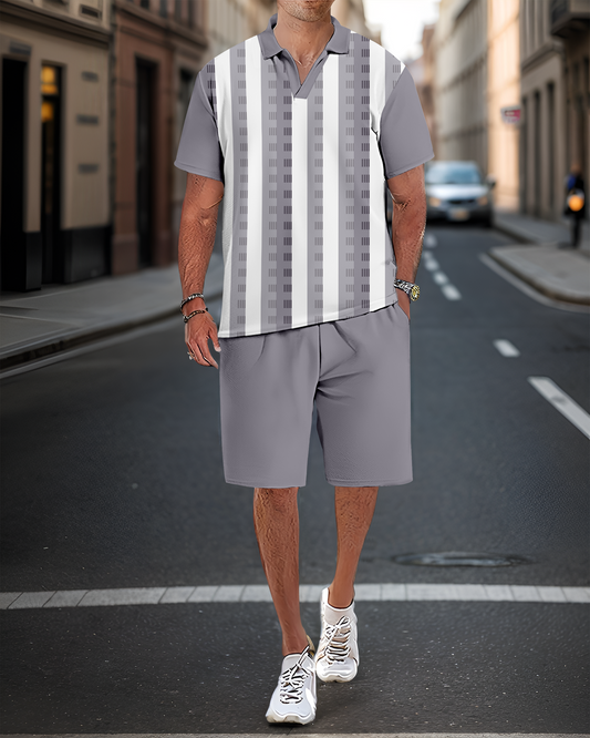 Suitmens Men's Casual Summer POLO Set 017