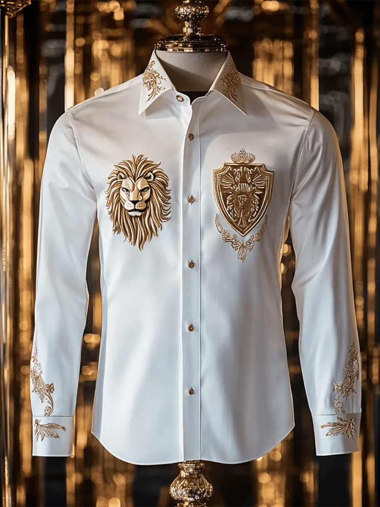 Men's Satin Luxe Long Sleeve Button Down Shirt