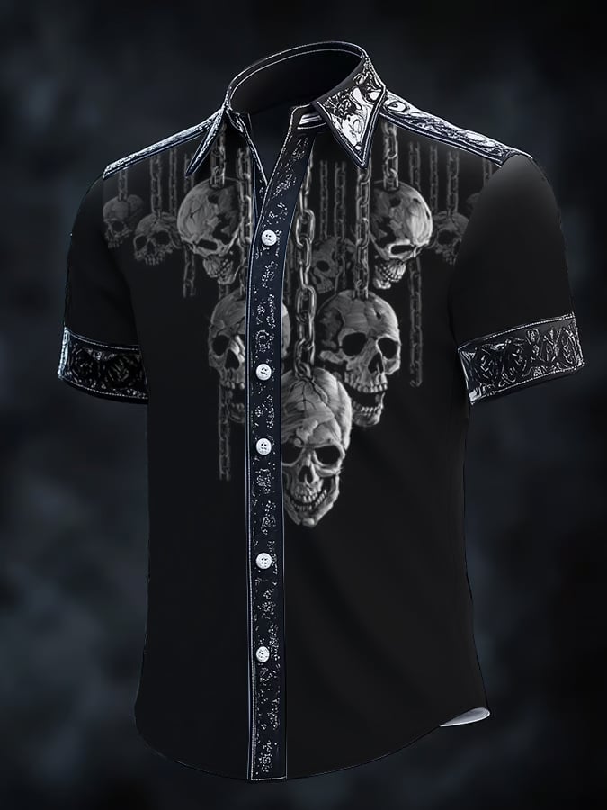 Men's Gothic Dark Short Sleeve Shirt