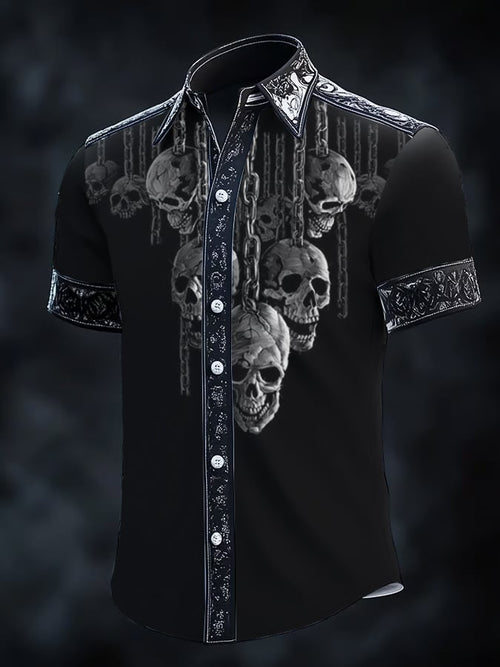 Men's Gothic Dark Short Sleeve Shirt