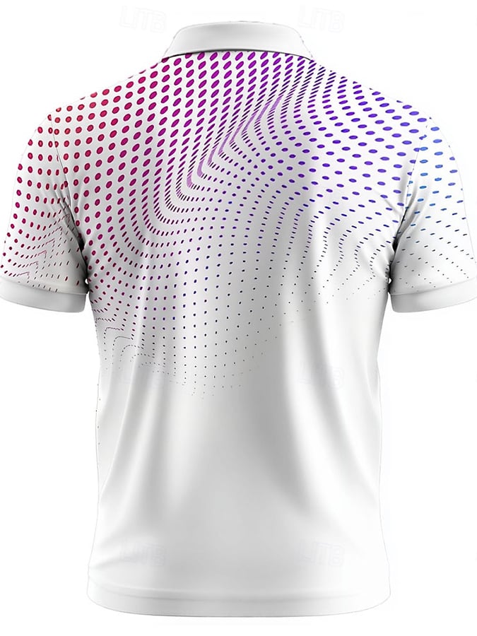 Men's Stylish Letter Print Casual Polo Shirt