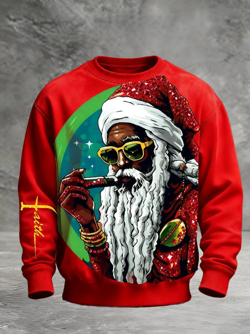 Men's Christmas Printed Pullover Sweatshirt