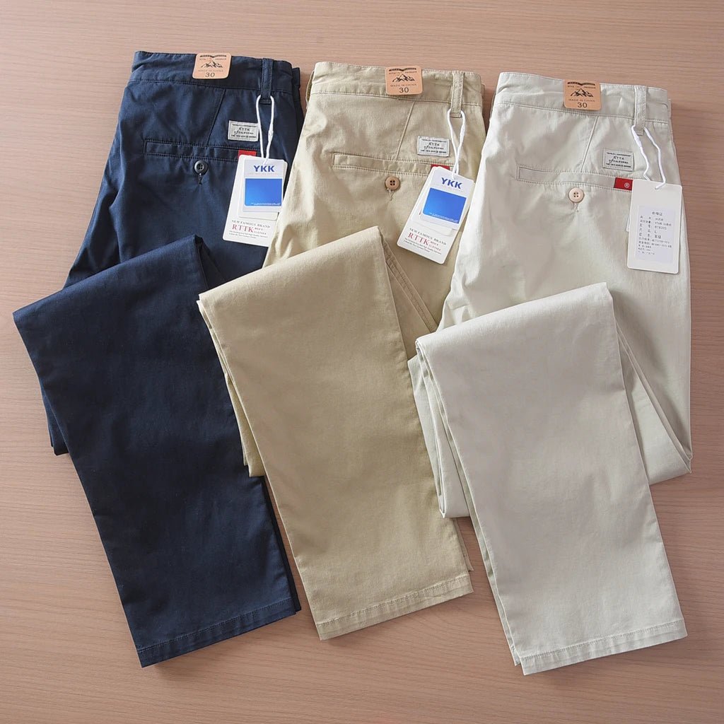 Business straight fit chino with 97% cotton