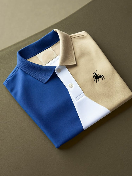 Men's Business Casual Button Short Sleeve Polo Shirt