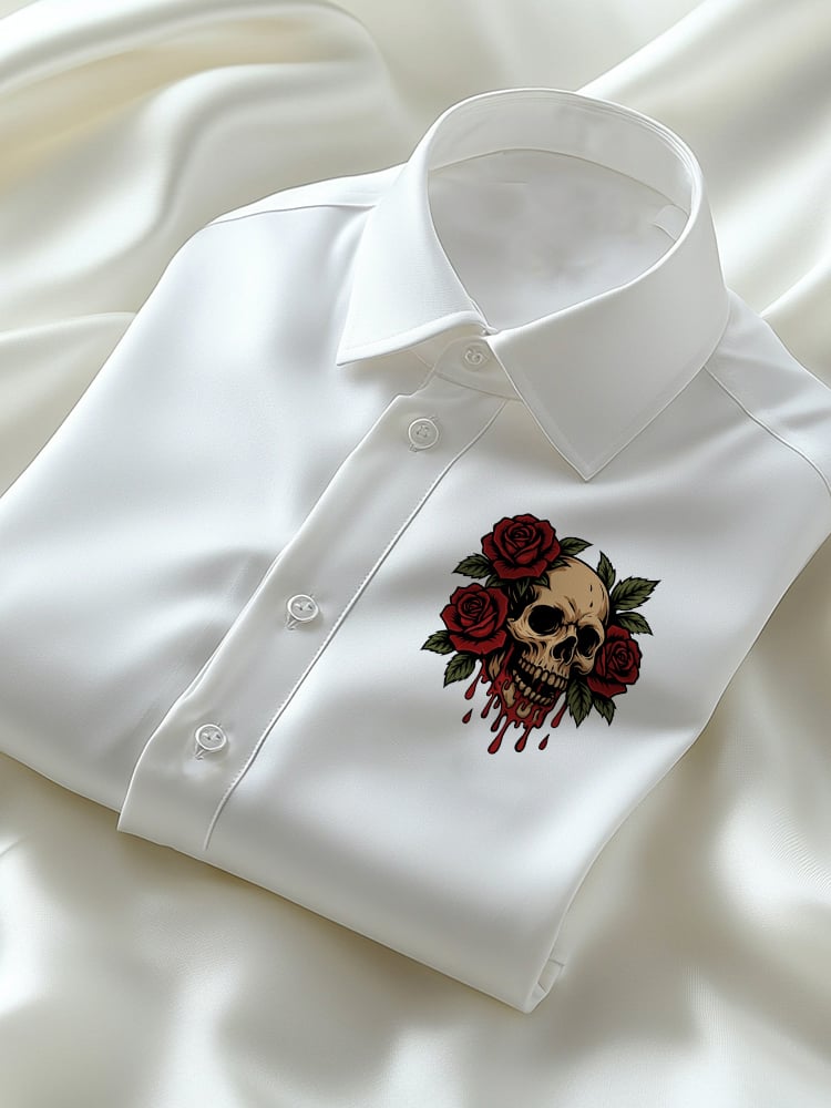 Men's Retro Business Casual Lapel Short Sleeve Shirt