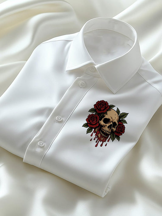 Men's Retro Business Casual Lapel Short Sleeve Shirt