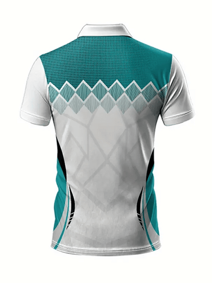 Men's Golf Casual Printed Casual Polo Shirt