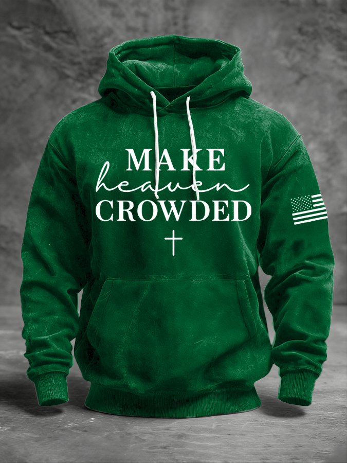 Men's Faith Print Long Sleeve Hooded Sweatshirt