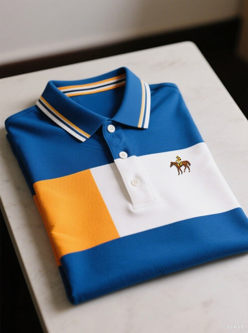 Men's Business Casual Button Short Sleeve Polo Shirt