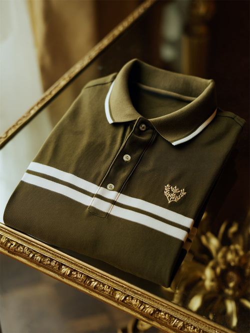 Men's Business Casual Button Short Sleeve Polo Shirt