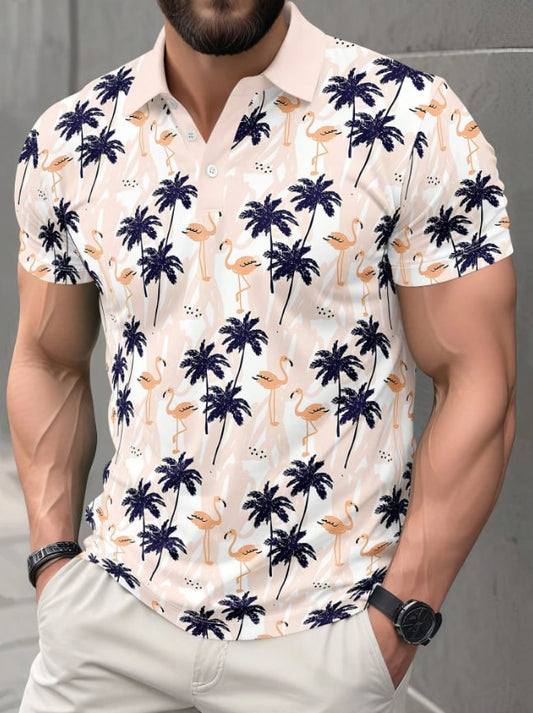 Men's Casual Retro Business Contrast Color Polo