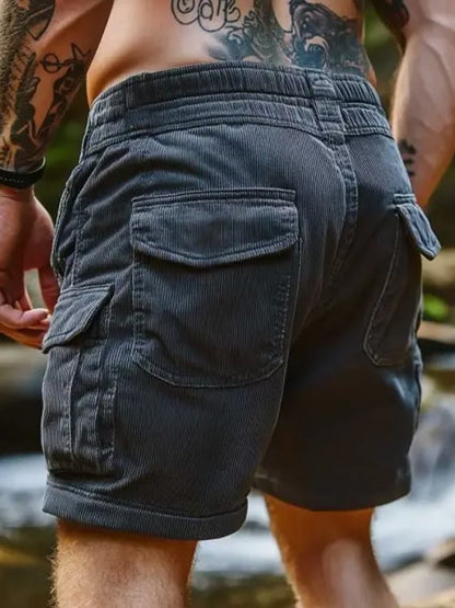 Men's Vintage Multi-Pocket Cargo Shorts