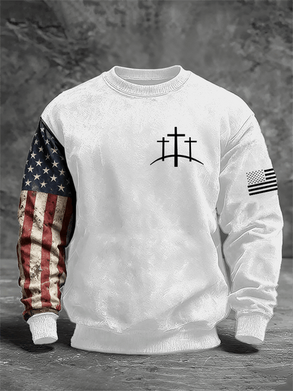 Men's Faith Print Crew Neck Sweatshirt