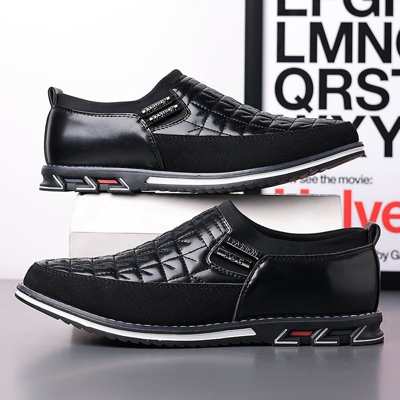 Men'S Round Toe Versatile Business Casual Loafer Shoes